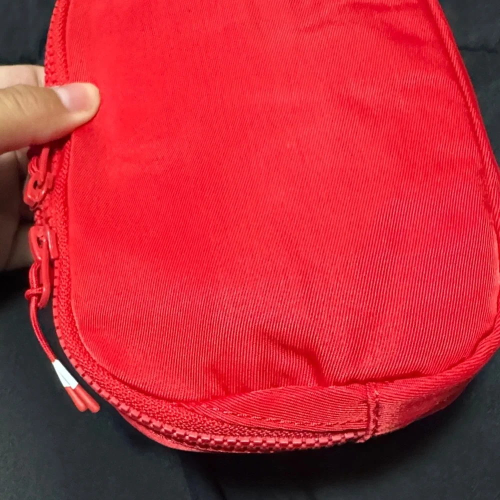 Fabletics Red Zip Travel Pouch Bag | New With Tags